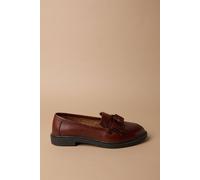 Oasis Women's Brighton Real Leather Tassel Loafers in Tan | Size: 3 Oasis Tan 3