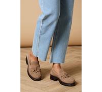 Brooke Suede Tassel Loafers Oasis Taupe 8
