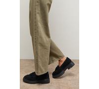 Oasis Women's Brooker Suede Tassel Chunky Loafers in Natural Black | Size: 3 Oasis Natural Black 3