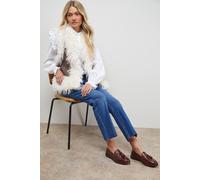 Oasis Women's Bunny Real Leather Brogue Detail Tassel Loafers in Dark Tan | Size: 3 Oasis Dark Tan 3