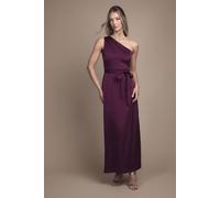 Oasis Women's by Coast One Shoulder Satin Maxi Bridesmaid Dress in Grape | Size: 10 Oasis Grape 10
