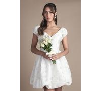 Oasis Women's by Coast Sweetheart Textured Bridal Mini Dress in Ivory | Size: 12 Oasis Ivory 12