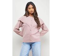 Oasis Women's Cape Detail Button Down Crew Neck Cardigan in Desert Rose | Size: Small Oasis Desert Rose S