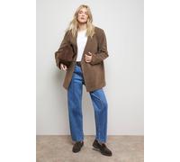 Oasis Women's Collarless Blazer Coat in Camel | Size: 6 Oasis Camel 6