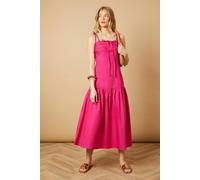 Oasis Women's Cup Detail Halterneck Drop Hem Midaxi Dress in Pink | Size: 12