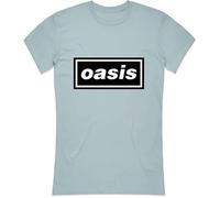 (S, Blue) Oasis Decca Logo Skinny Fit T Shirt