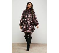 Oasis Women's Devore Tiered Boho Mini Dress in Rose | Size: 8 Oasis Rose 8