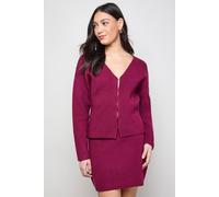 Oasis Women's Edge to Edge Button Down Cardigan in Wine | Size: Large Oasis Wine L