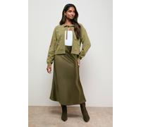 Oasis Women's Embellished Tie Front Cardigan Sweater in Khaki | Size: XS