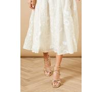 Oasis Women's Evristine Faux Leather Strappy Platform High Block Heel Sandals in Gold | Size: 8 Oasis Gold 8