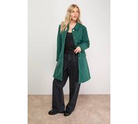 Oasis Women's Faux Wool Button Through Dolly Coat in Green | Size: 10 Oasis Green 10