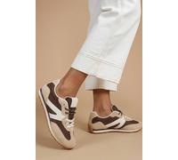 Oasis Women's Fern Faux Suede Lace Up Trainers in Beige | Size: 7 Oasis Beige 7