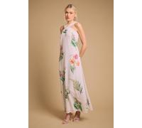 Oasis Women's Halterneck Maxi Dress in Ivory | Size: 14
