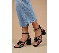 Oasis Women's Hettie Strappy Block Heel Sandals in Black | Size: 5