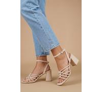 Oasis Women's Hettie Strappy Block Heel Sandals in Natural | Size: 6 Oasis Natural 6