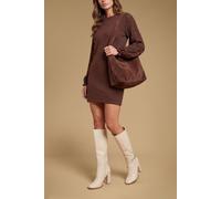 Oasis Women's Kathrine Faux Leather Metal Trim High Block Heel High Leg Boots in White | Size: 4