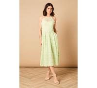 Oasis Women's Lace Detail Halterneck Midi Dress in Sage | Size: 14 Oasis Sage 14