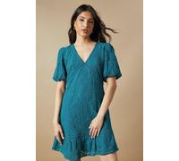 Oasis Women's Lace Puff Sleeve Mini Dress in Green | Size: 10 Oasis Green 10