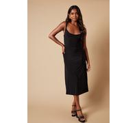 Oasis Women's Occasion Double Jersey Cowl Midi Dress in Black | Size: 14 Oasis Black 14