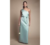 Oasis Women's One Shoulder Satin Maxi Bridesmaid Dress in Sage | Size: 10 Oasis Sage 10