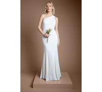 Oasis Women's One Shoulder Wedding Dress in Ivory | Size: 8