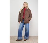 Oasis Women's Padded Cord Collar Jacket in Choc Brown | Size: 18 Oasis Choc Brown 18