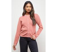Oasis Women's Pearl Detail Cardigan Sweater in Desert Rose | Size: Small