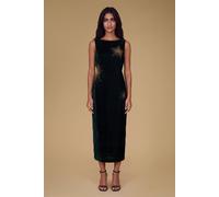 Oasis Women's Petite Celestial Velvet Embellished Midaxi Dress in Emerald | Size: 10