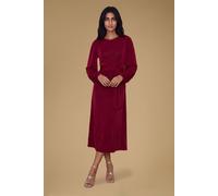 Oasis Women's Petite Cowl Back Premium Jersey Midi Dress in Berry | Size: 18