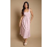 Oasis Women's Petite Embellished Sweetheart Midi Dress in Blush | Size: 12