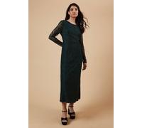 Oasis Women's Petite Occasion Lace Cut Out Back Midi Dress in Green | Size: 10