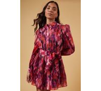 Oasis Women's Petite Occasion Lace Trim Mini Dress in Orange | Size: 14 Oasis Orange 14