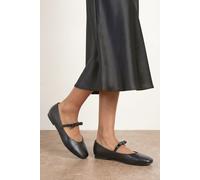 Oasis Women's Pippin Bow Detail Mary Jane Ballet Pumps in Black | Size: 3 Oasis Black 3