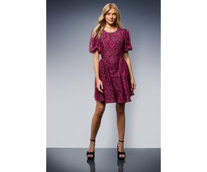 Oasis Women's Printed Diamante Trim Cap Sleeve Mini Dress in Animal | Size: 8 Oasis Animal 8