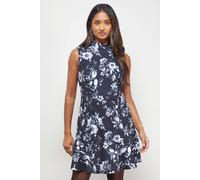 Oasis Women's Printed Sleeveless Peplum Hem Mini Dress | Size: 14 Oasis Multicolor 14