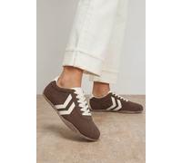 Oasis Women's Riley Faux Suede Contrast Lace Up Trainers in Chocolate | Size: 4 Oasis Chocolate 4