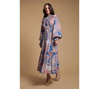 Oasis Women's Ruffle Detail Midi Dress | Size: 8 Oasis Multicolor 8