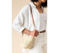Oasis Women's Sara Rattan Detail Bucket Bag in Beige Oasis Beige