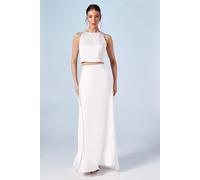 Oasis Women's Satin Bridal Skirt With Puddle in Ivory | Size: 12 Oasis Ivory 12