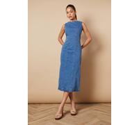 Oasis Women's Sleeveless Denim Maxi Dress With Seam Detail in Mid Wash | Size: 12 Oasis Mid Wash 12