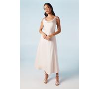 Oasis Women's Spaghetti Strap Cowl Front Bridesmaid Midi Dress in Blush | Size: 12 Oasis Blush 12