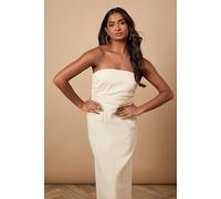 Oasis Women's Strapless Maxi Dress in Stone | Size: 10 Oasis Stone 10