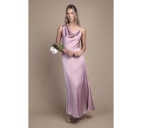 Oasis Women's Strappy Cowl Neck Maxi Bridesmaid Dress in Blush | Size: 12