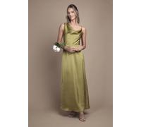 Oasis Women's Strappy Cowl Neck Maxi Bridesmaid Dress in Olive | Size: 16 Oasis Olive 16