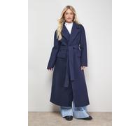 Oasis Women's Tie Belt Detail Midi Coat in Navy | Size: 14 Oasis Navy 14