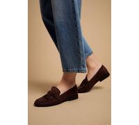 Oasis Women's Toni Faux Suede Tassel Loafers in Brown | Size: 4 Oasis Brown 4