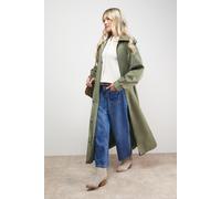 Oasis Women's Trapeze Maxi Trench in Khaki | Size: 10 Oasis Khaki 10