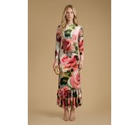 Oasis Women's Velvet Rose Print Maxi Dress | Size: 10