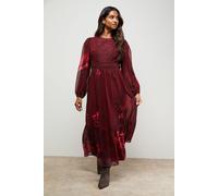 Oasis Women's Velvet Stud Trim Midi Dress | Size: 10 Oasis Multicolor 10