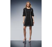 Oasis Women's Volume Puff Sleeve Mini Dress in Black | Size: 14